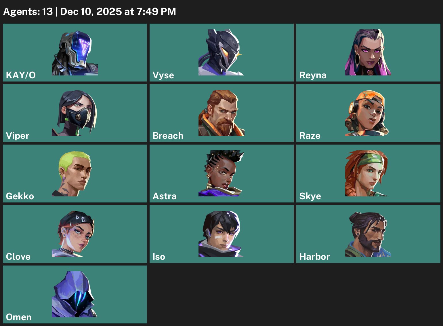 🎯 Valorant account | Ranked unlocked | EU | 13 agents