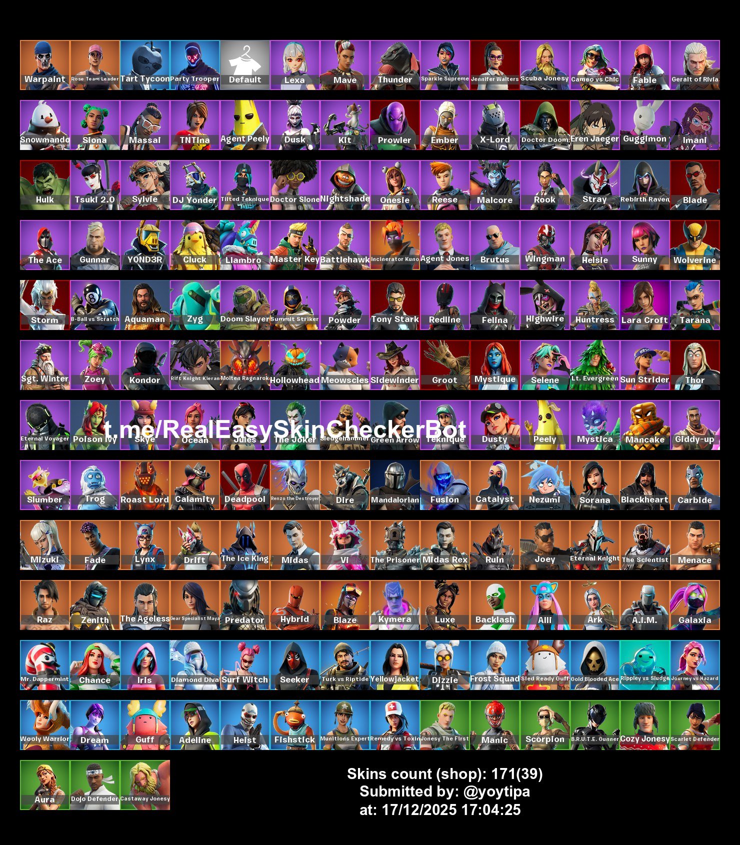 🎨 171 skins | 🌟 Fortnite account
