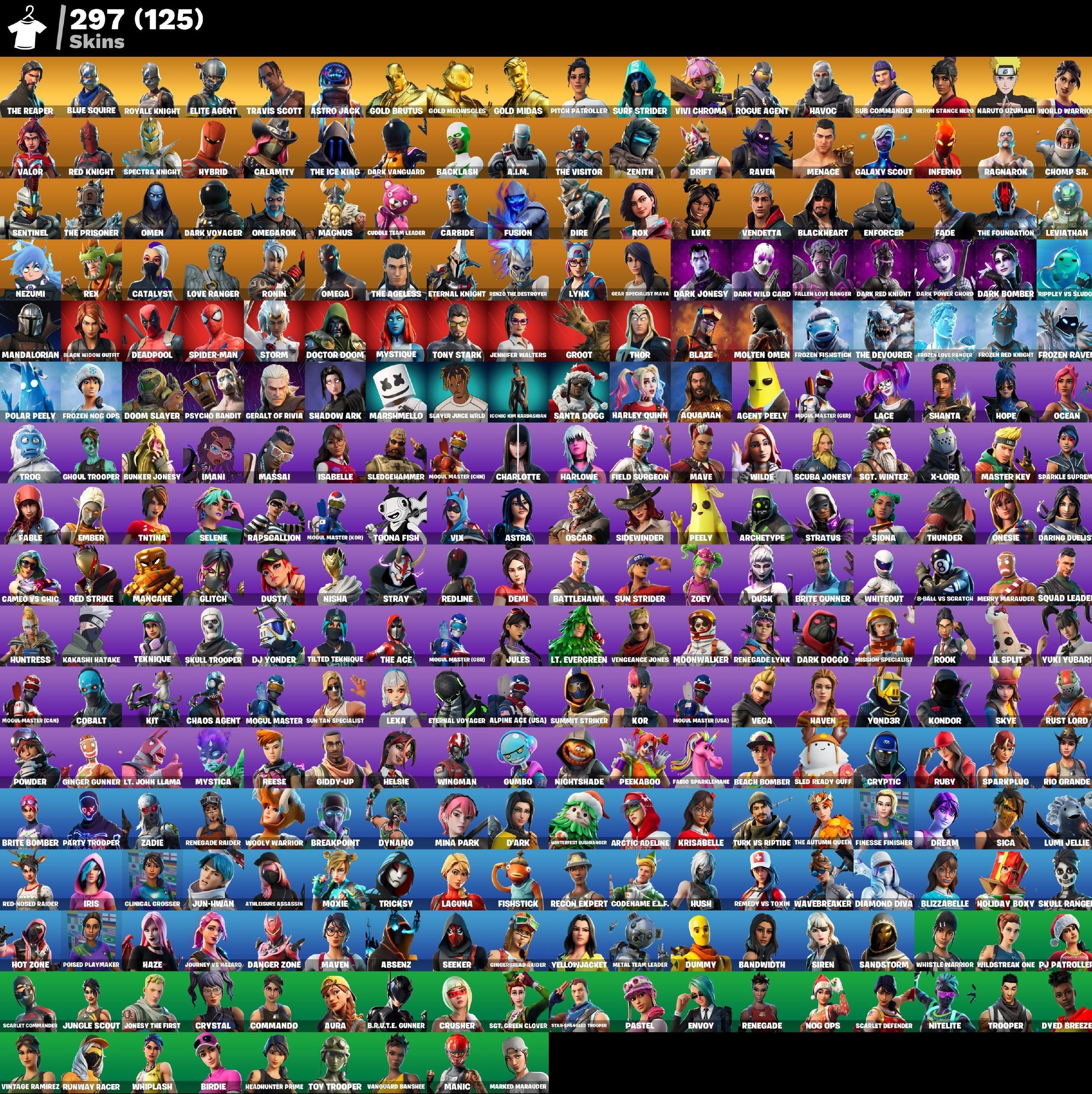 🎨 297 skins | 🌟 Fortnite account