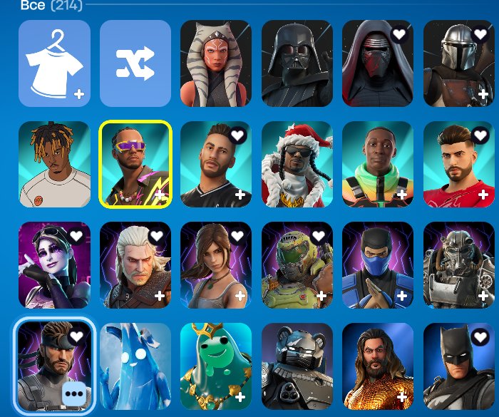 🎨 214 скинов | 🌟 Fortnite аккаунт