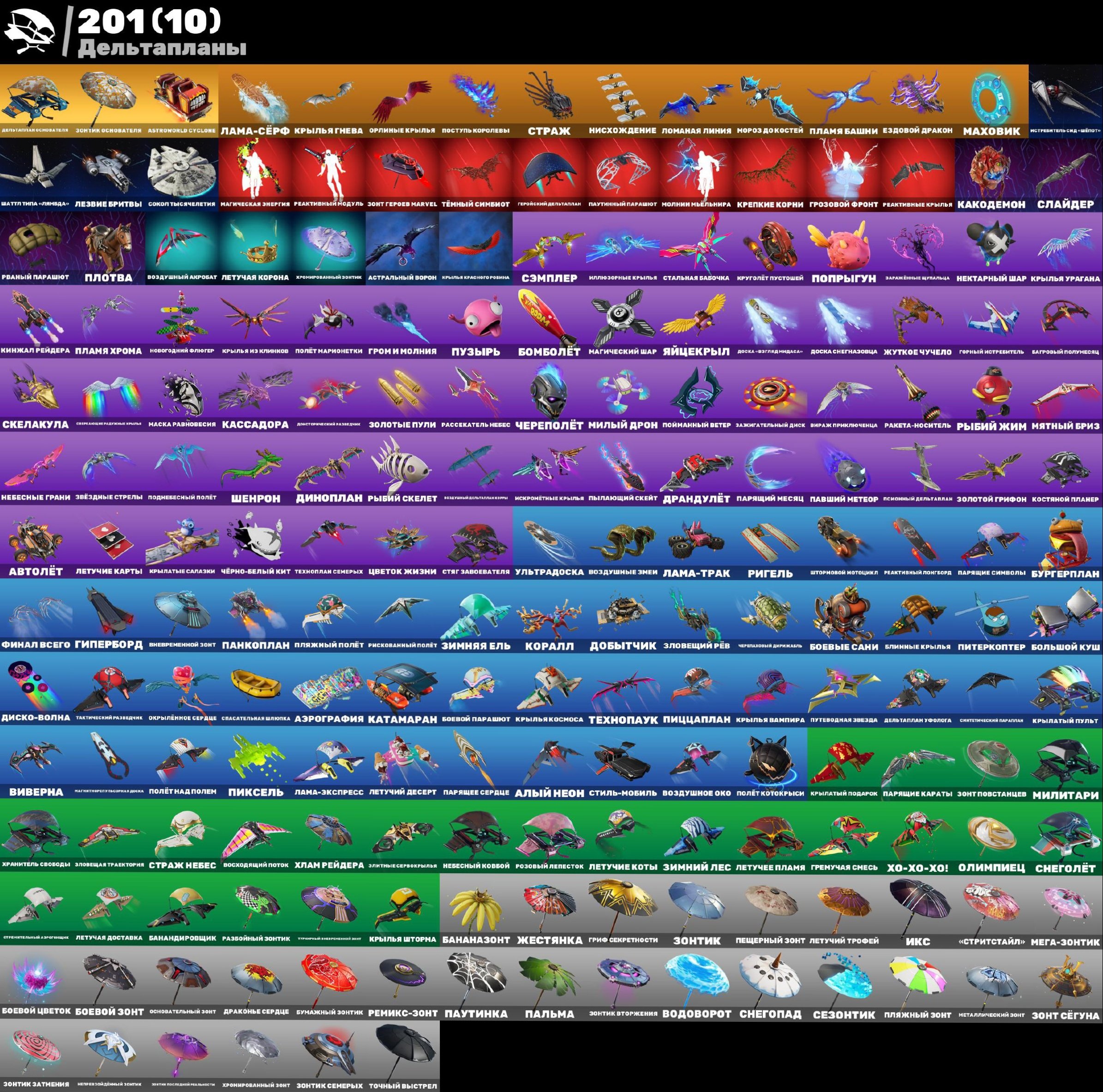 🎨 201 skins | 🌟 Fortnite account