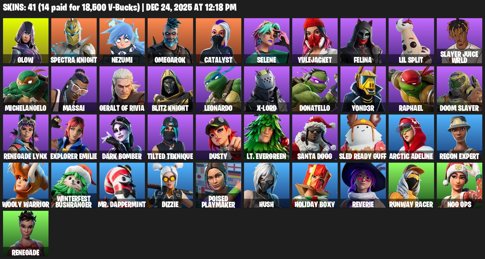 🎨 41 skins | 🌟 Fortnite account