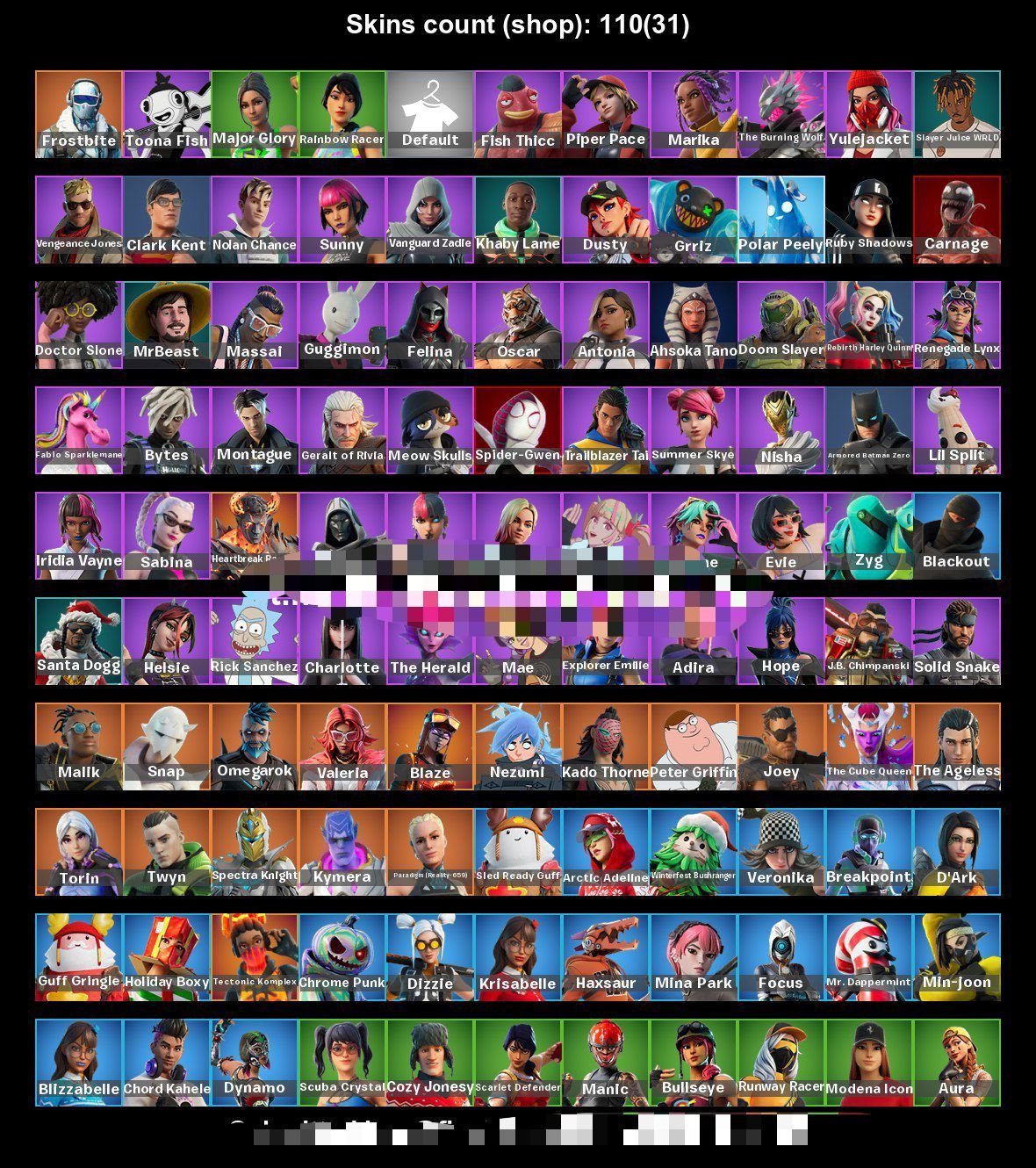 🎨 111 skins | 🌟 Fortnite account