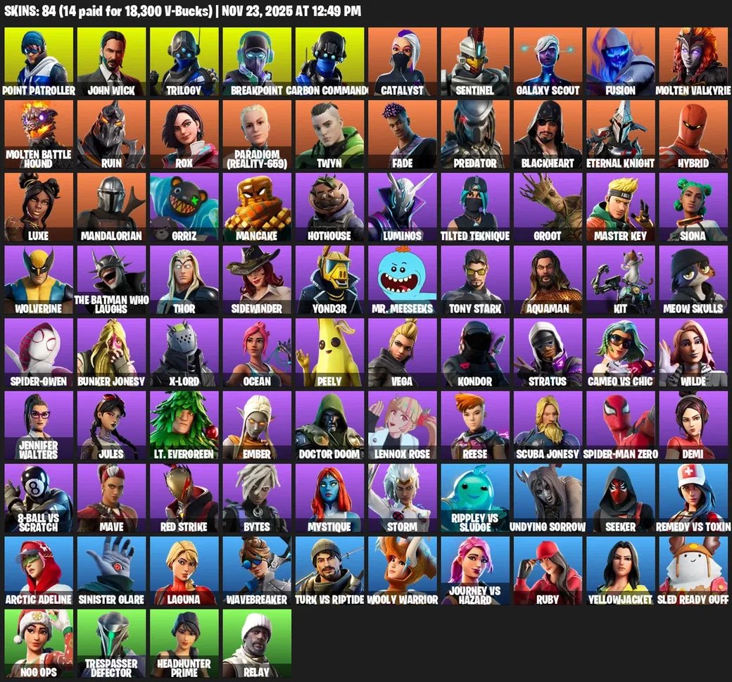 🎨 84 skins | 🌟 Fortnite account