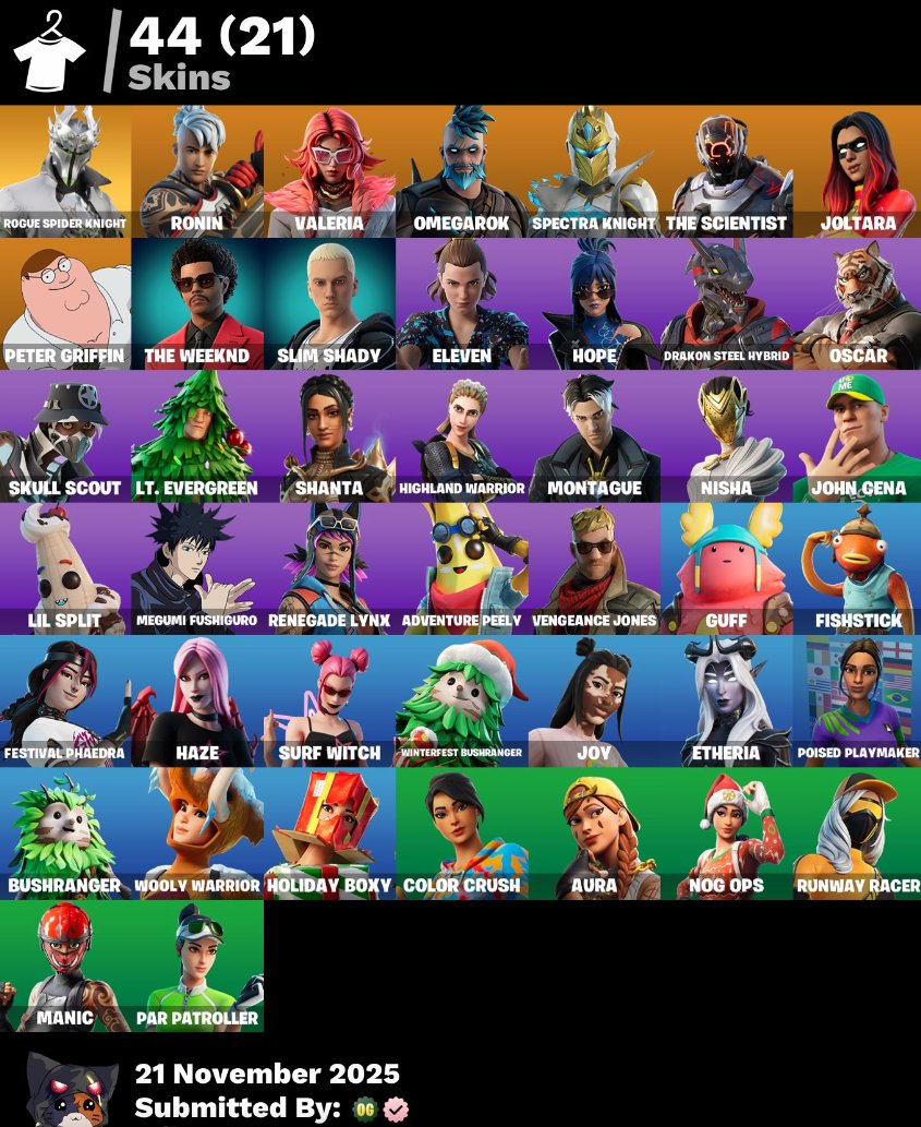 🎨 44 skins | 🌟 Fortnite account