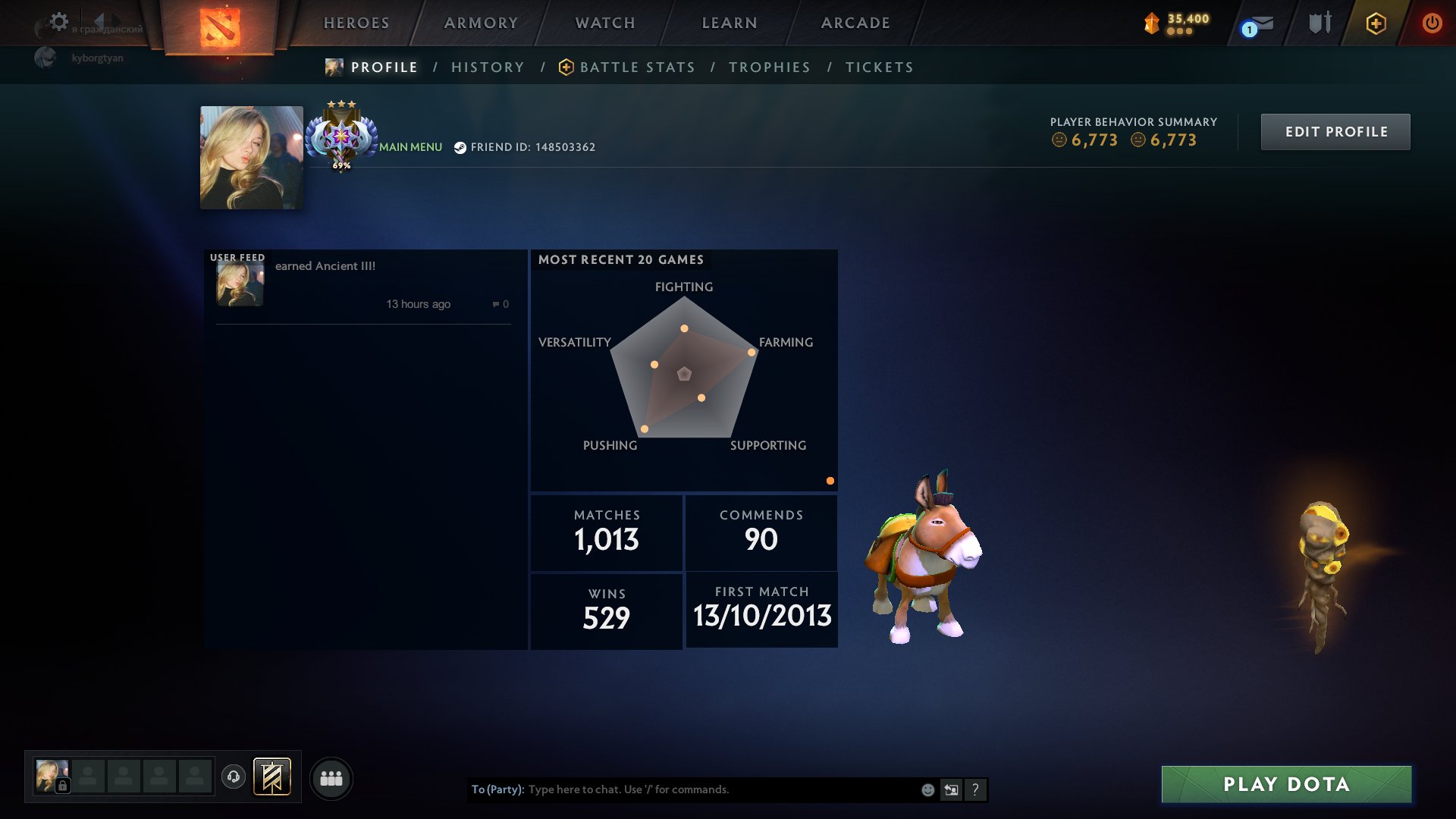 🏅 MMR 4250 | 🕒 1050 hours | 🛡 6700