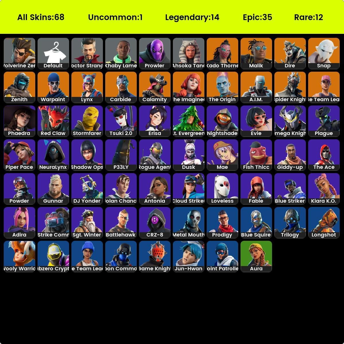 💙 67 skins | 🌟 Fortnite account