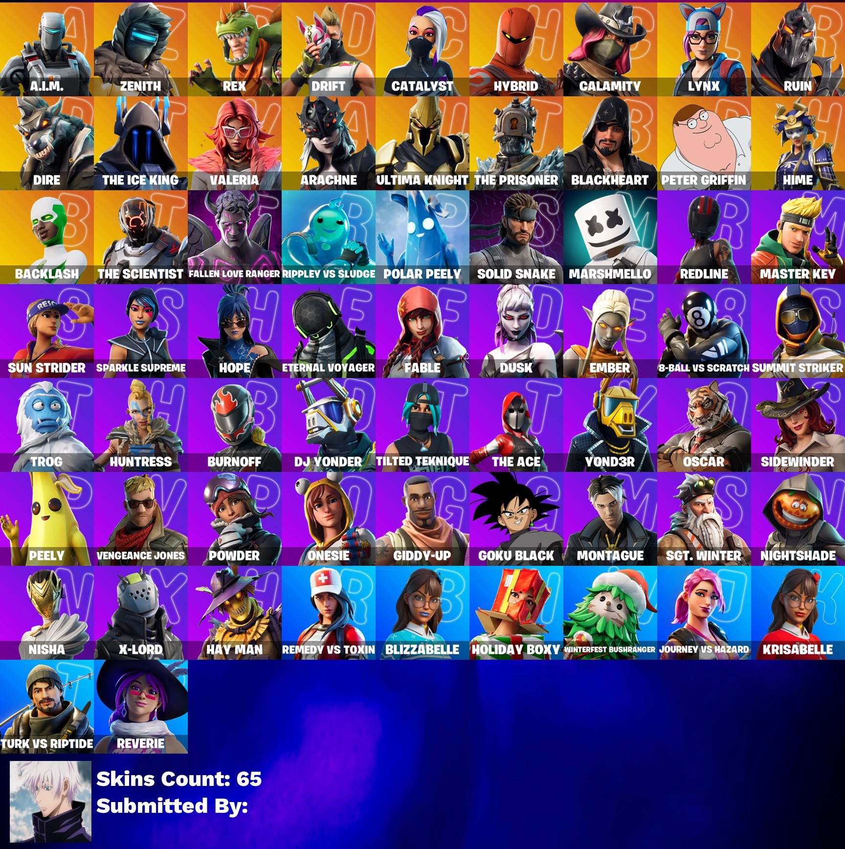 🎨 65 skins | 🌟 Fortnite account