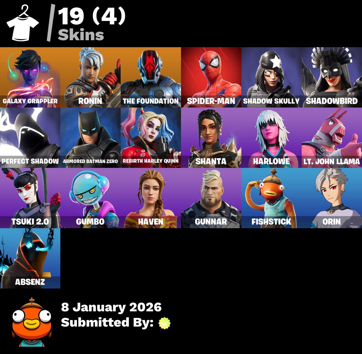 🎨 19 скінів | 🌟 Fortnite акаунт