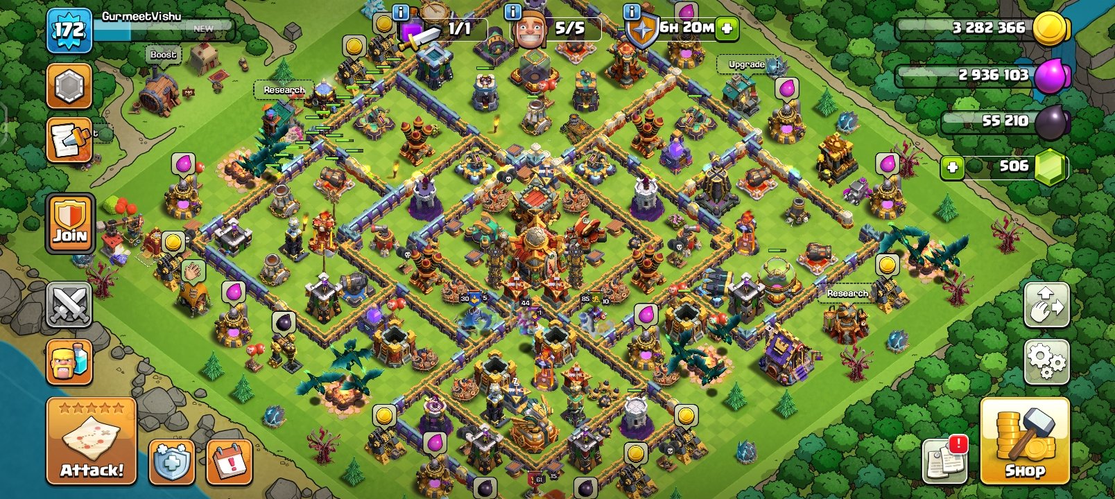 🏰 Clash of Clans акаунт | 16 ратуша | Рівень 175