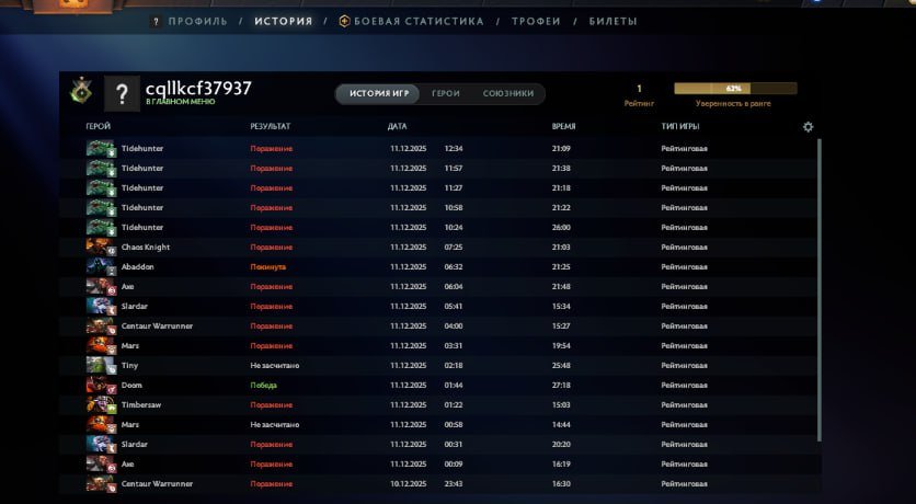 🏅 MMR 1 | 🕒 150 hours | 🛡 10920