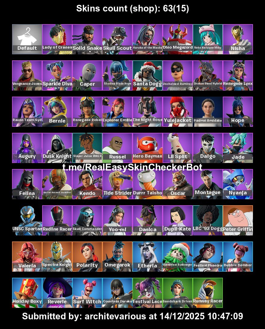 🎨 65 скинов | 🌟 Fortnite аккаунт