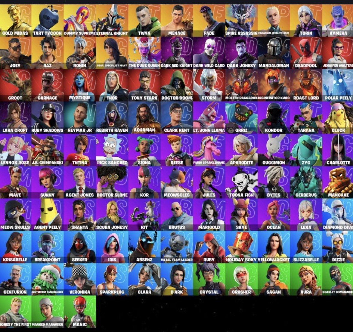 🌟 Fortnite акаунт з 102 скінами | 🎮 Унікальні можливості