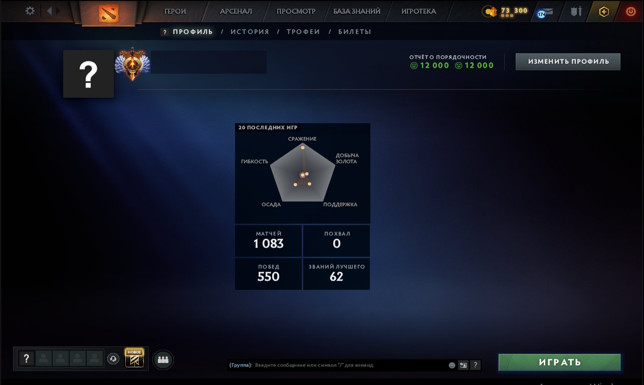 🏅 MMR 7419 | 🕒 214 hours | 🛡 11900