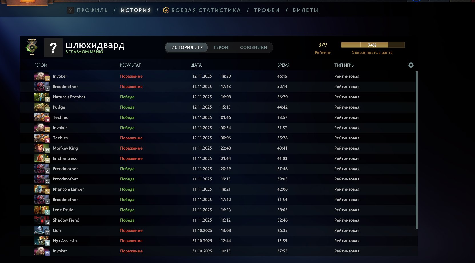 🏅 MMR 370 | 🕒 200 hours | 🛡 11900