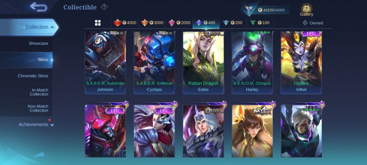 🎮 Mobile Legends account | Mythic | 95 heroes | 173 skins