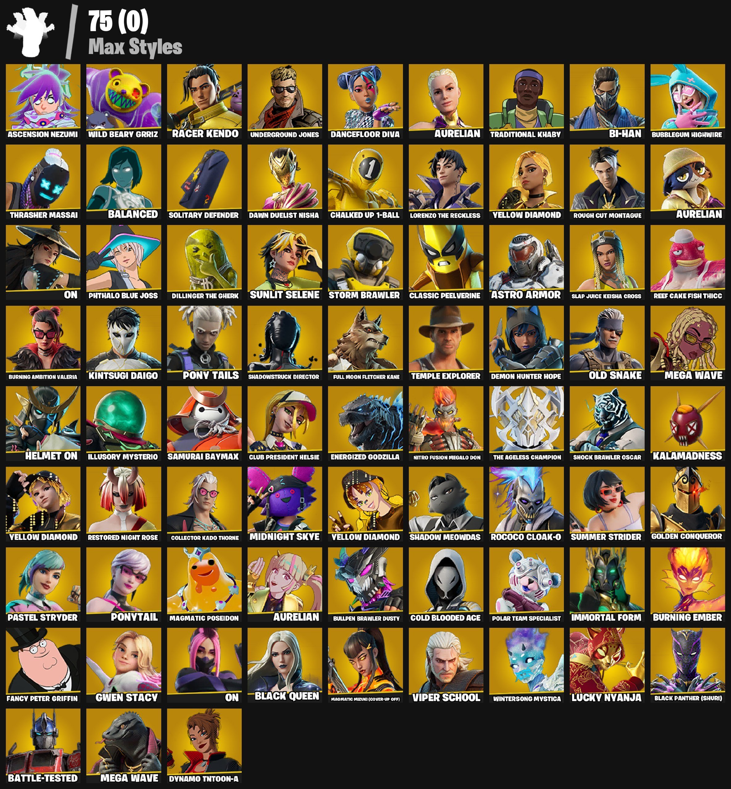 🎨 166 skins | 🌟 Fortnite account