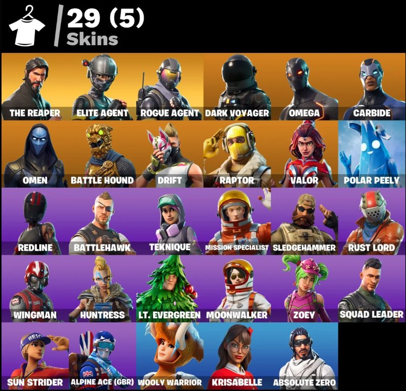 🎨 29 skins | 🌟 Fortnite account