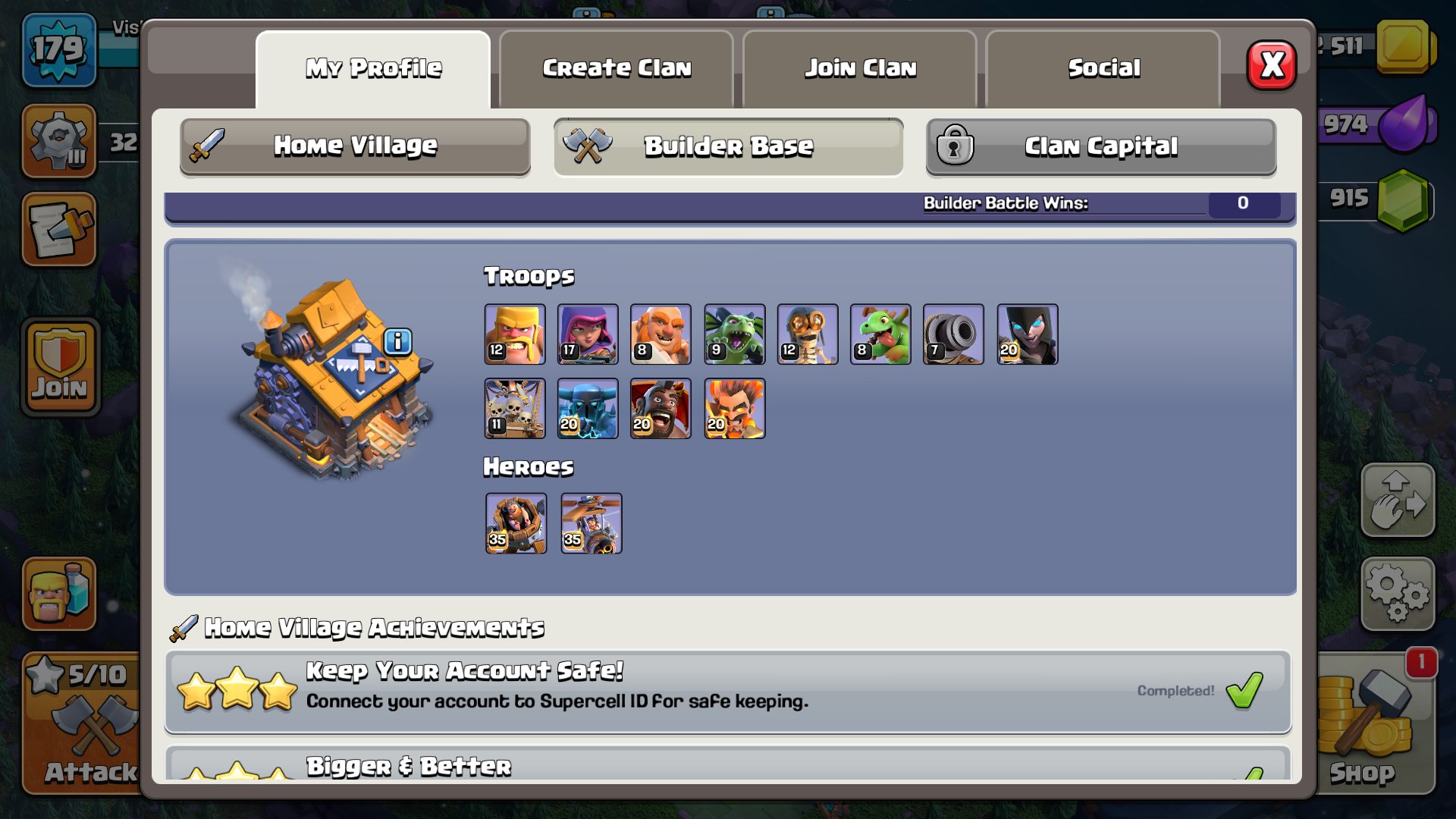 🏰 Clash of Clans акаунт | Ратуша 16 рівня | Рівень 175