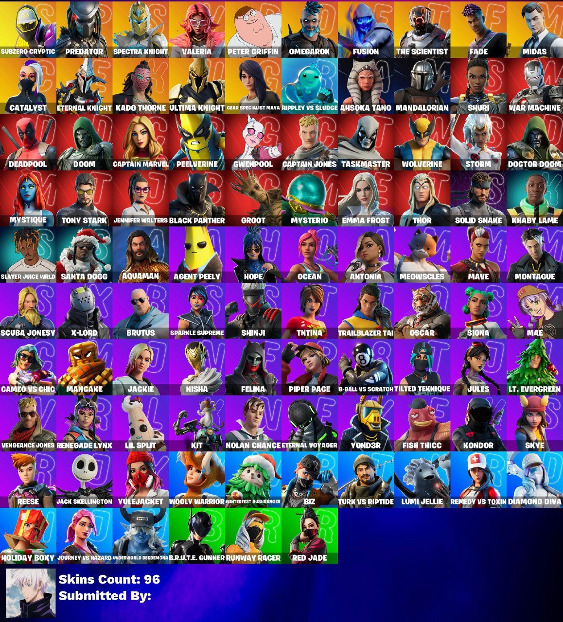 🎨 96 скінів | 🌟 Fortnite акаунт