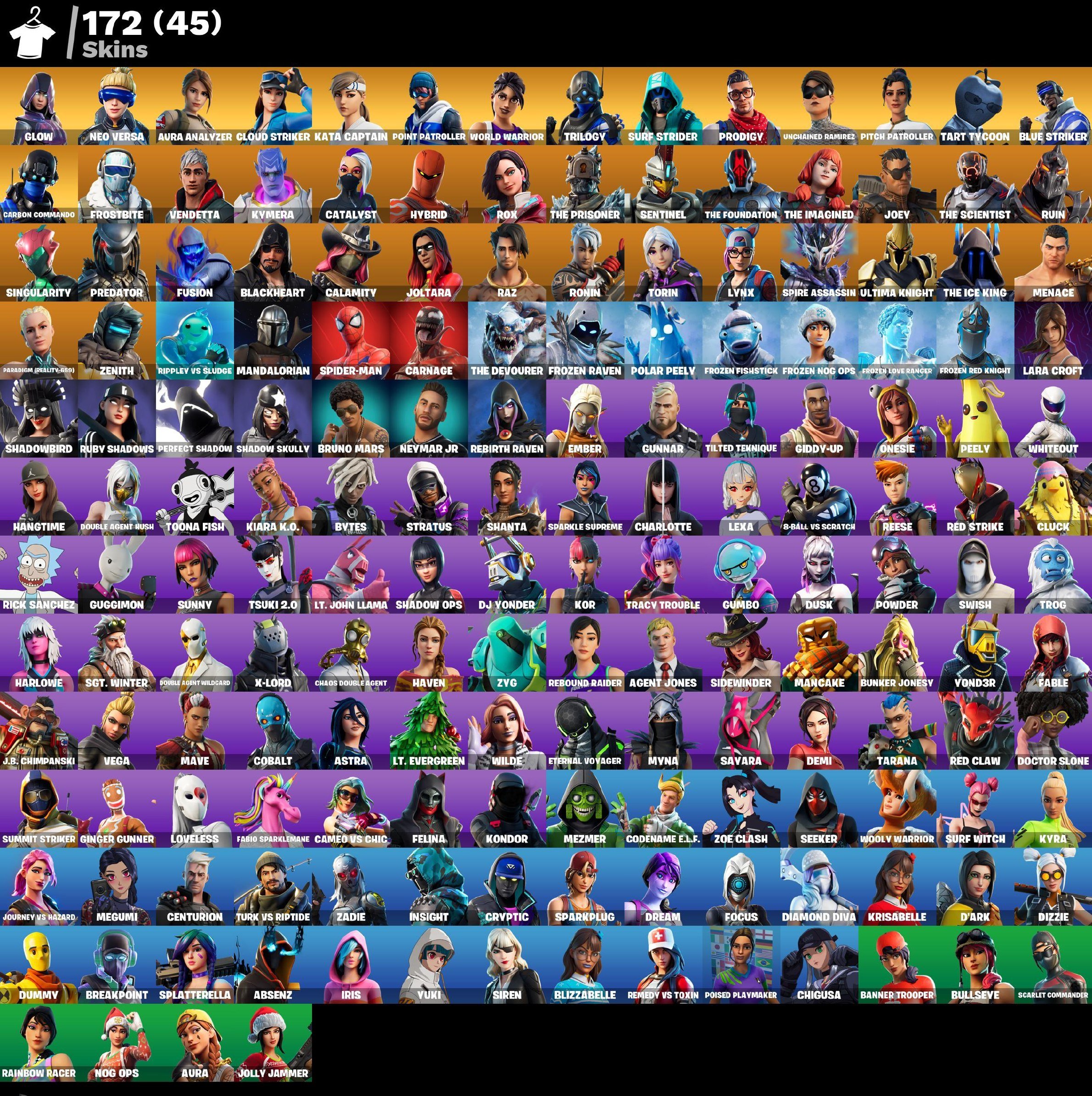 🎨 172 skins | 🌟 Fortnite account