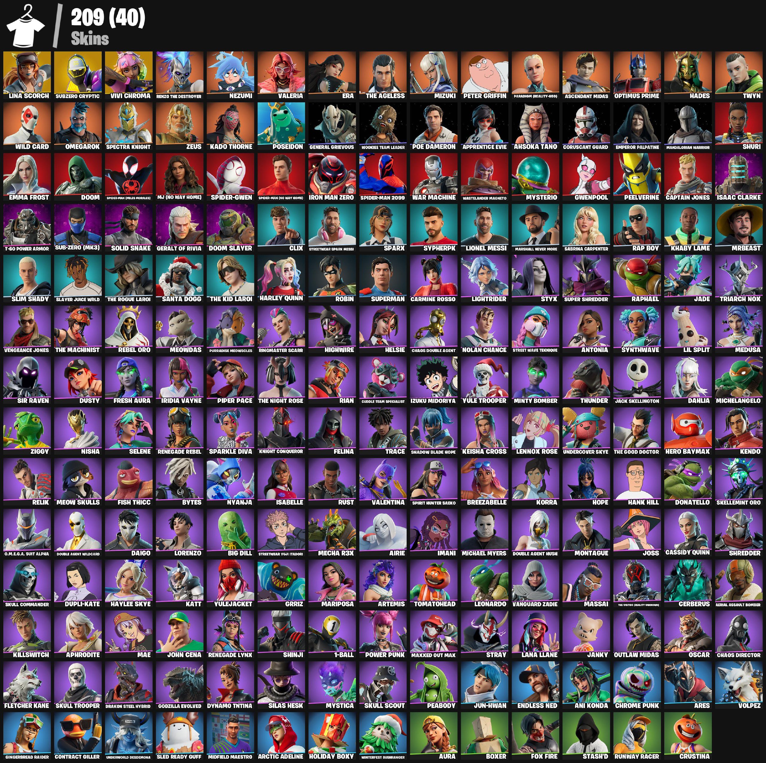 🎨 209 скінів | 🌟 Fortnite акаунт