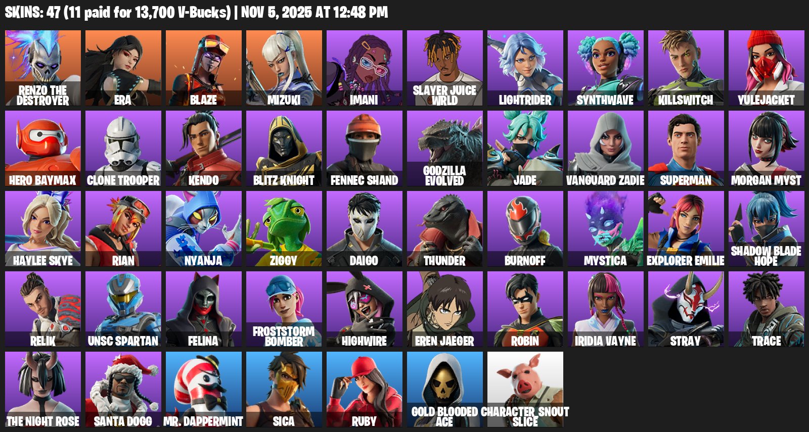 🎨 47 skins | 🌟 Fortnite account