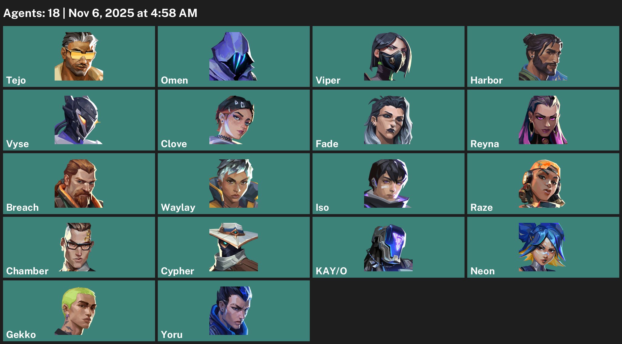 🎯 Valorant account | Rank: Gold 1 | EU | 18 agents