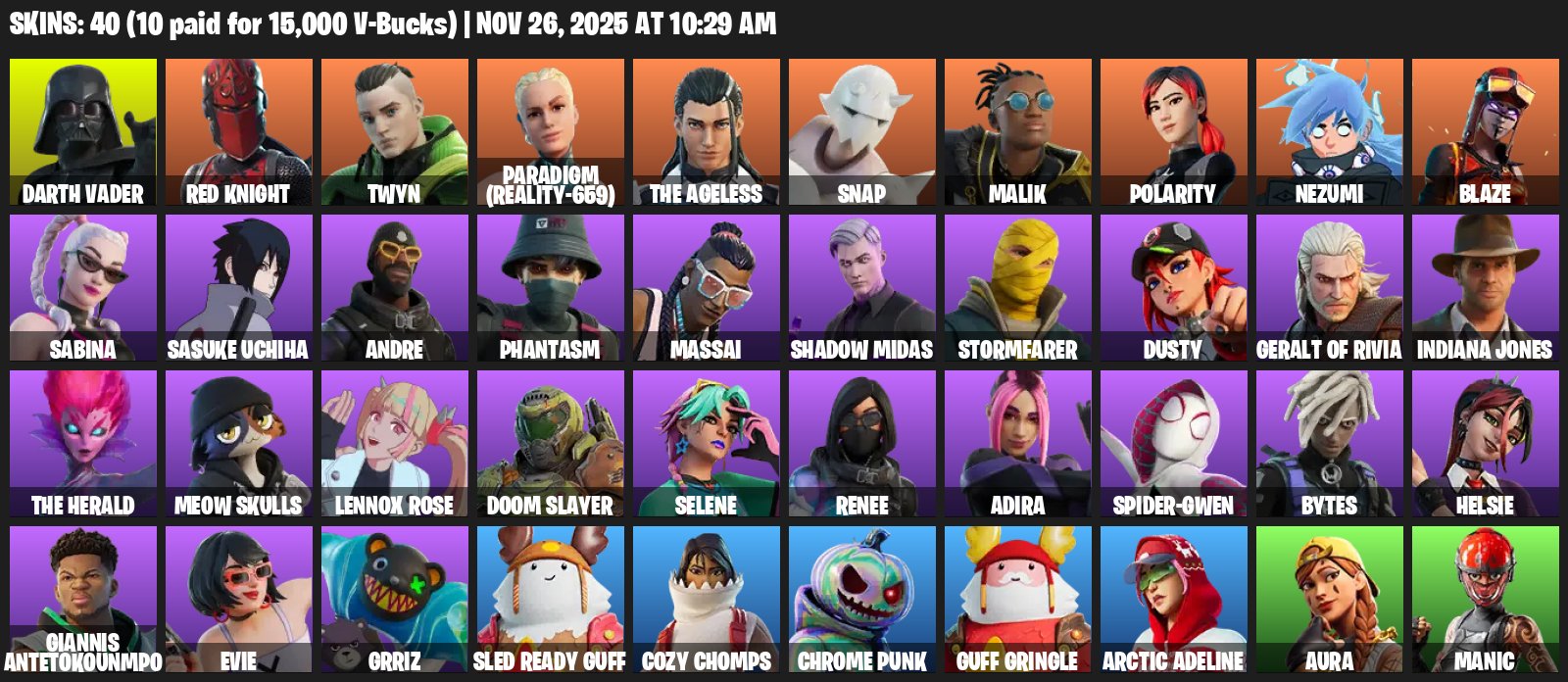 🎨 40 skins | 🌟 Fortnite account