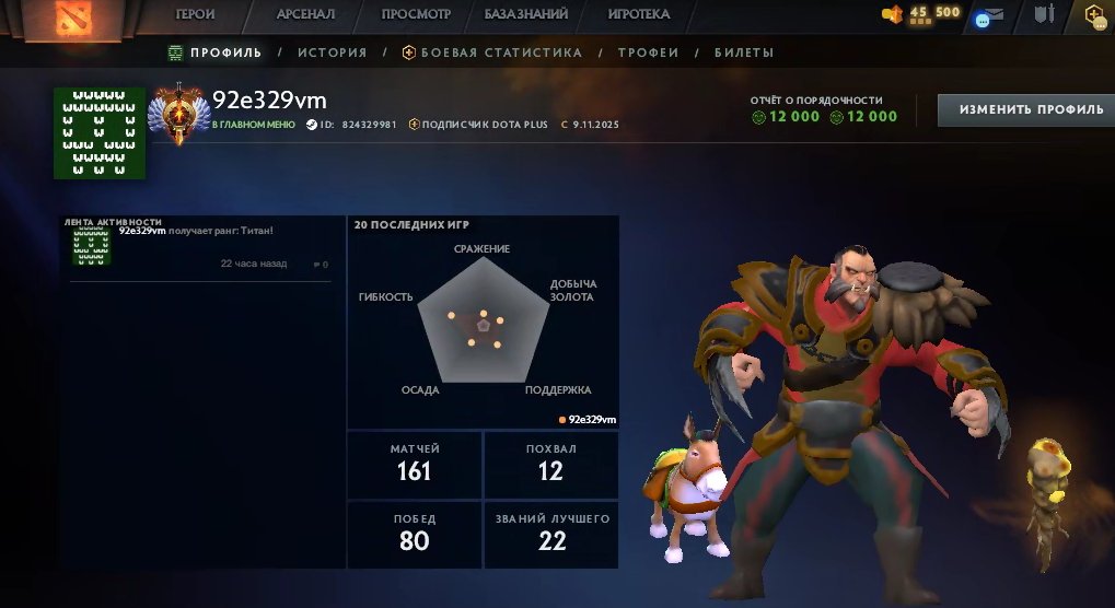 🏅 MMR 7131 | 🕒 175 годин | 🛡 12000