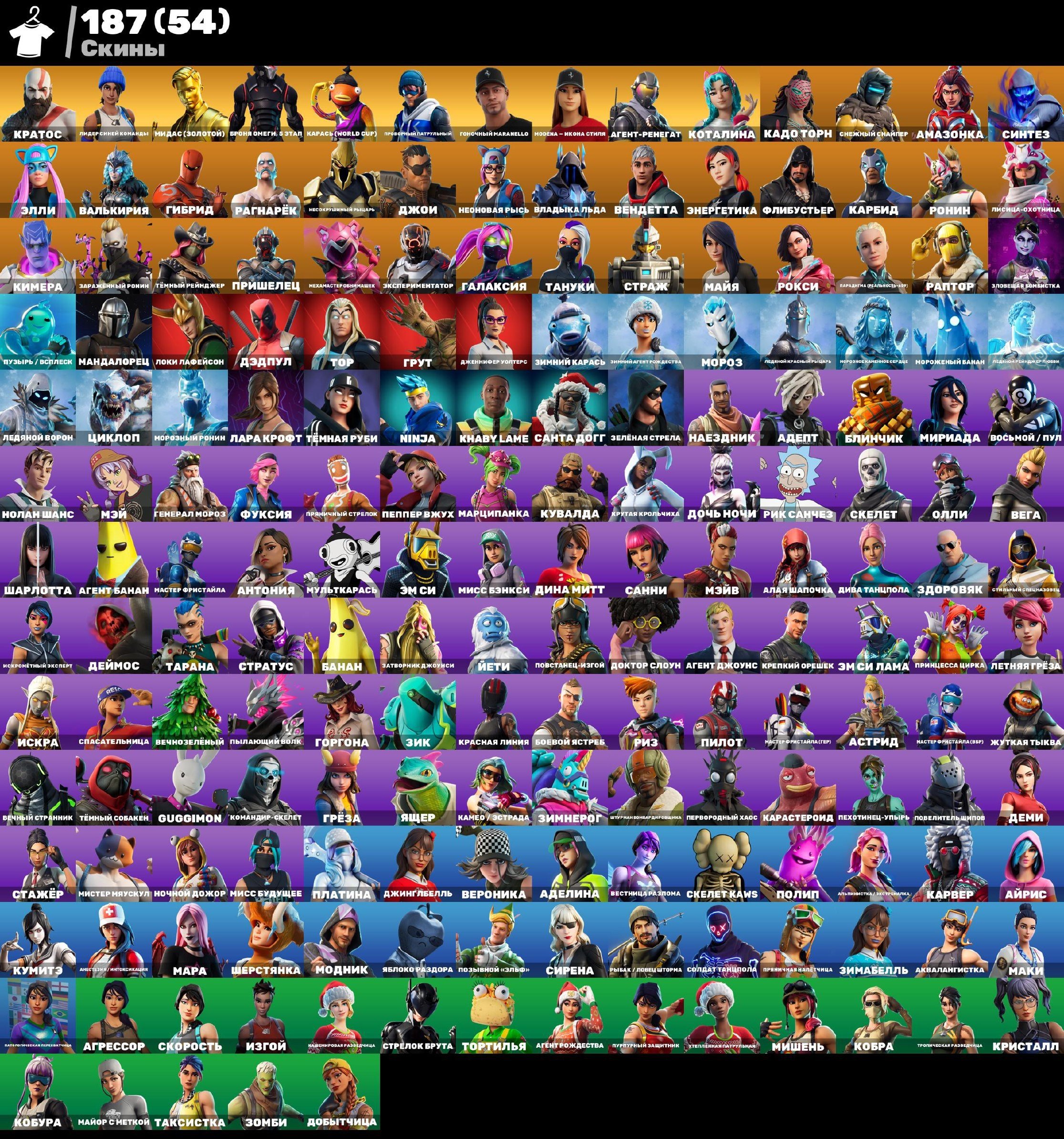 🎨 187 skins | 🌟 Fortnite account