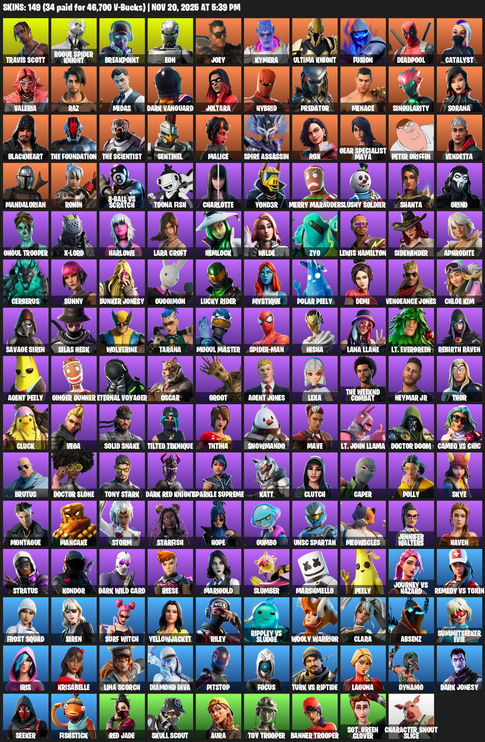 🎨 149 скінів | 🌟 Fortnite акаунт