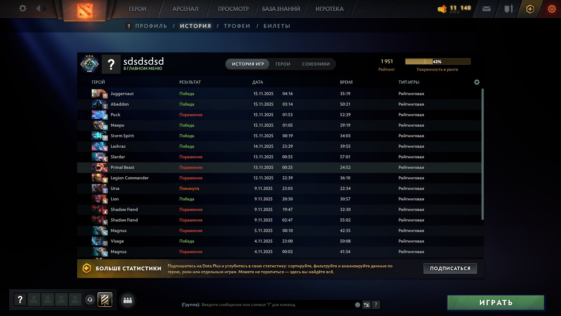 🏅 ММР 1951 | 🕒 222 годин | 🛡 10718