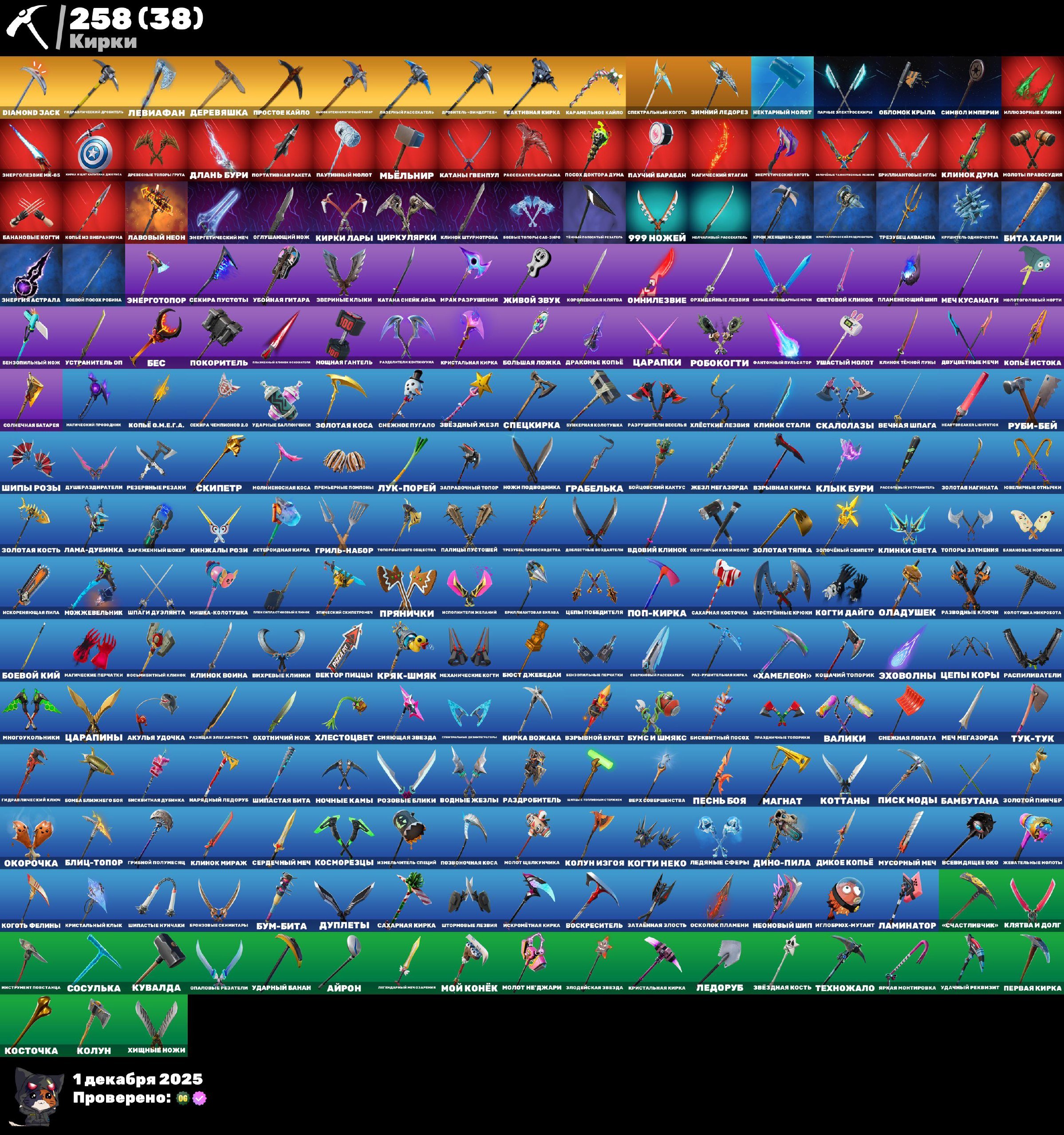 🎨 258 skins | 🌟 Fortnite account