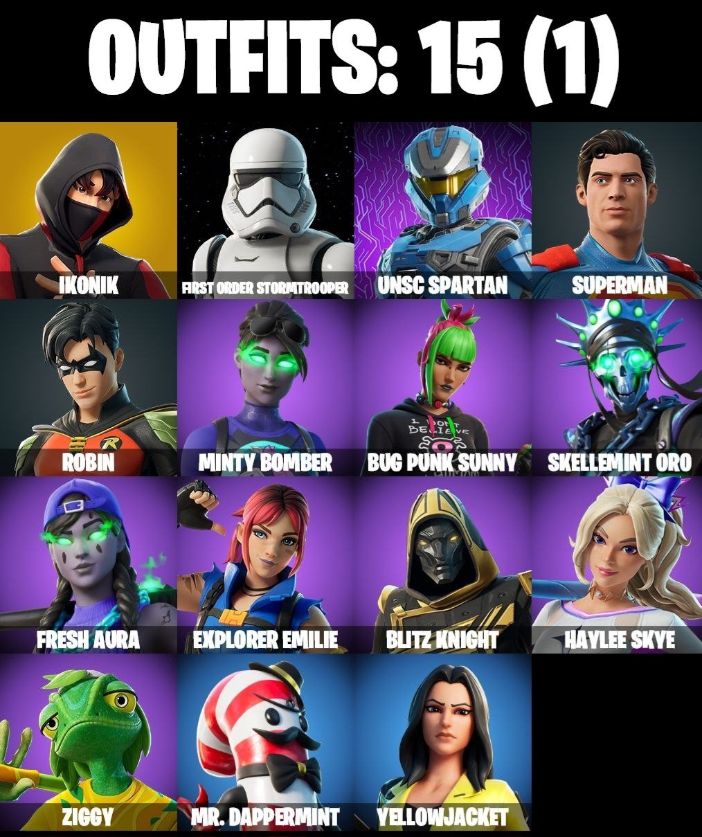 🎨 15 skins | 🌟 Fortnite account