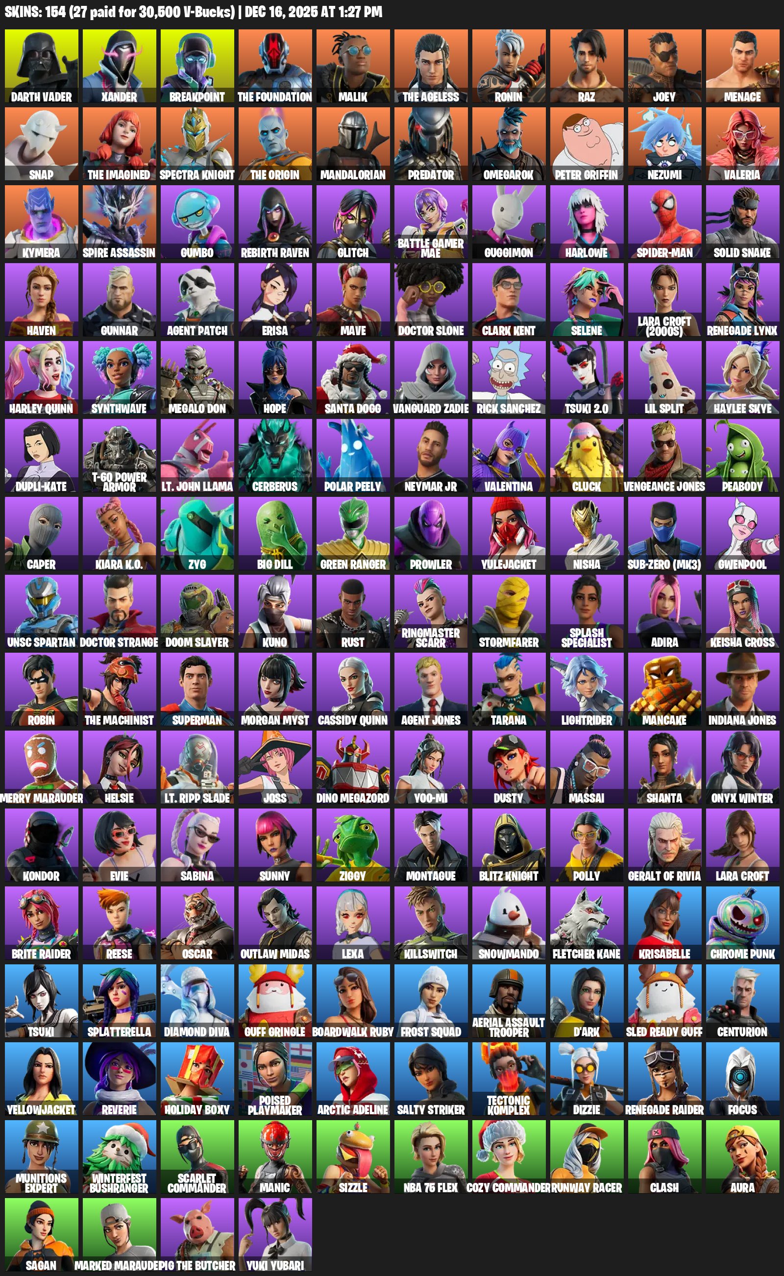 🎨 154 skins | 🌟 Fortnite account