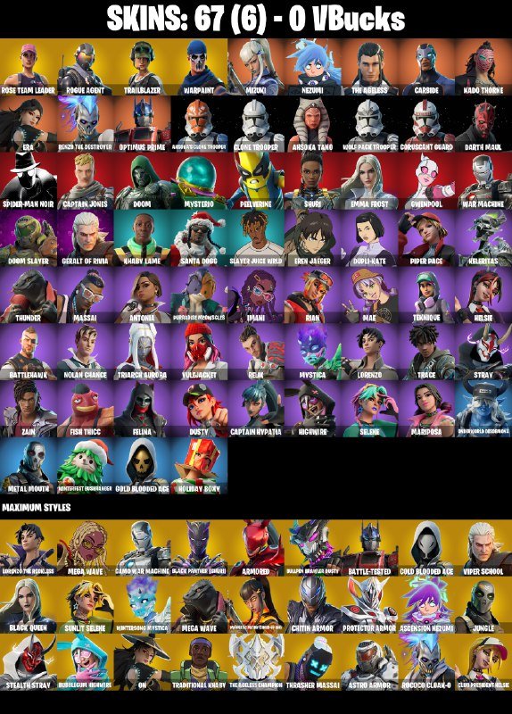 🎨 67 skins | 🌟 Fortnite account