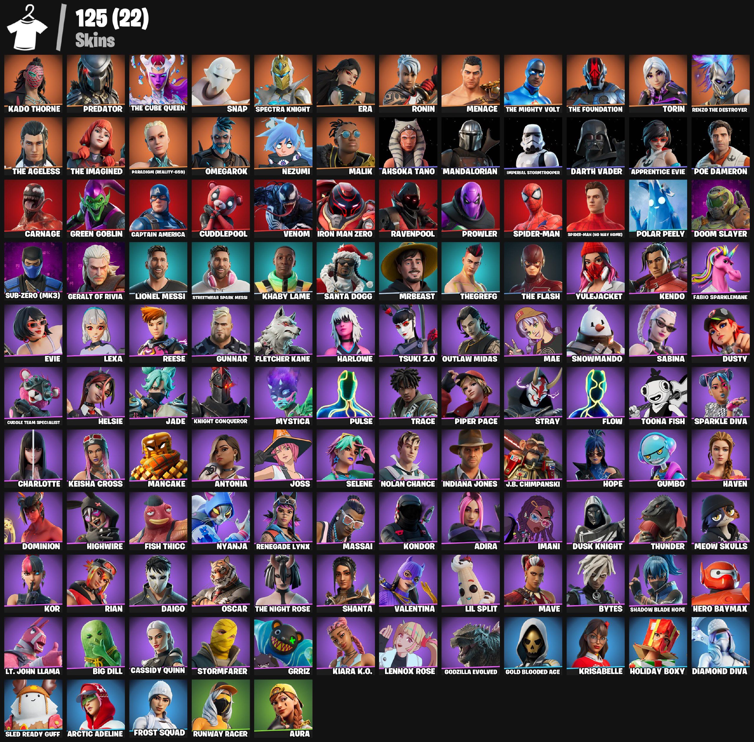 🎨 125 skins | 🌟 Fortnite account