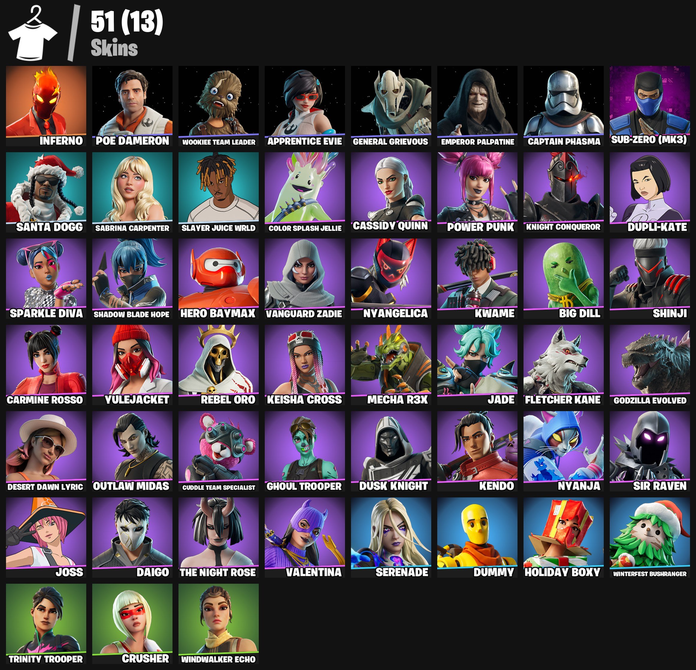 🎨 51 скин | 🌟 Fortnite аккаунт