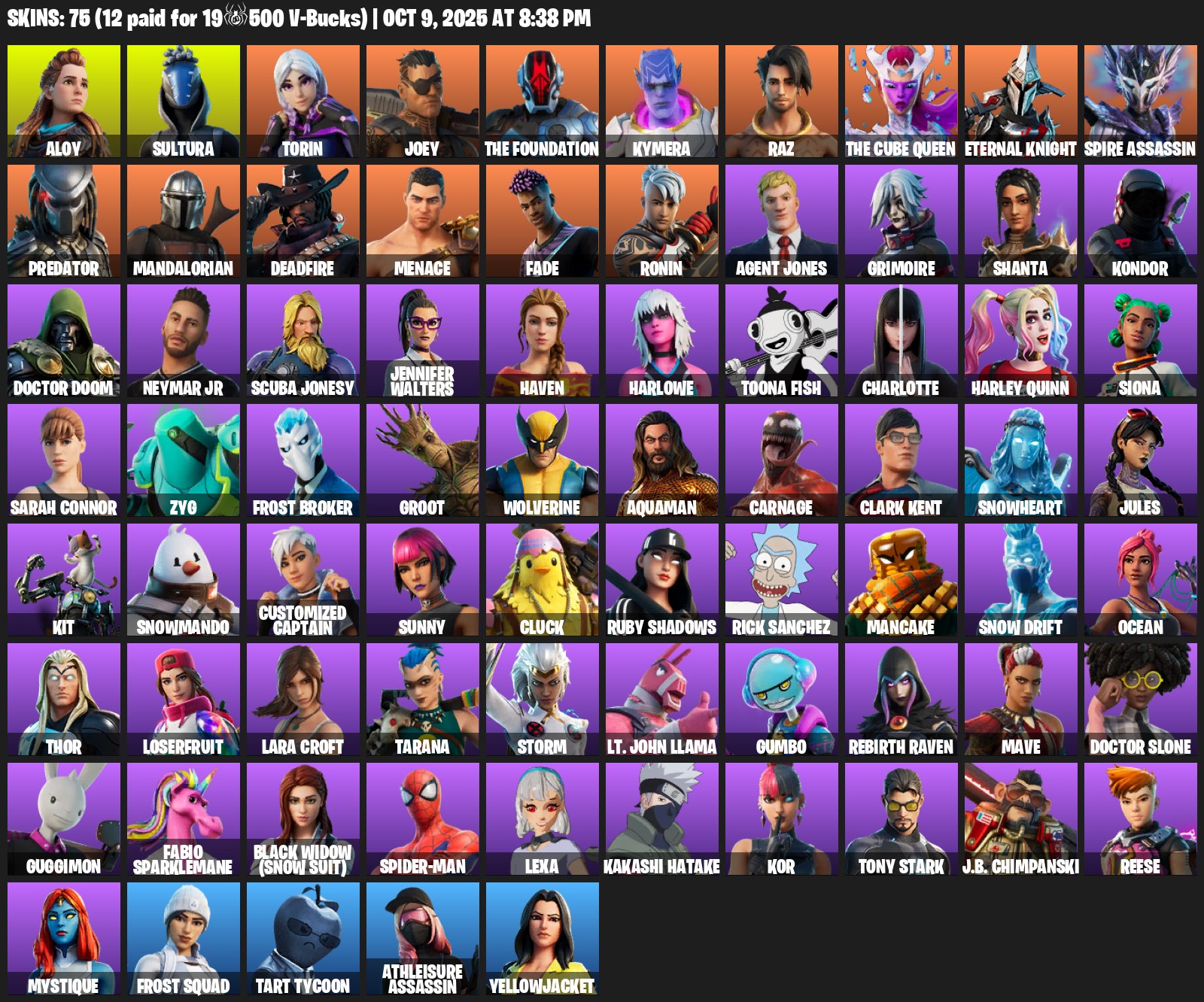 🎨 75 skins | 🌟 Fortnite account