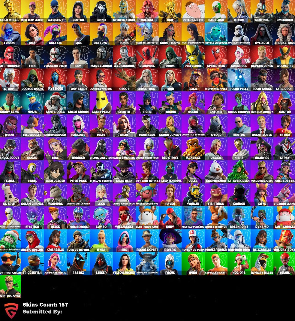 🎨 158 skins | 🌟 Fortnite account