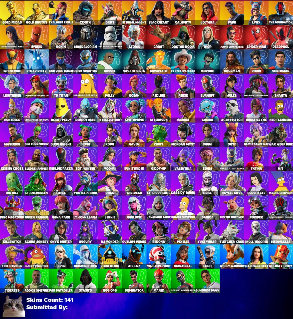 🎨 141 skins | 🌟 Fortnite account