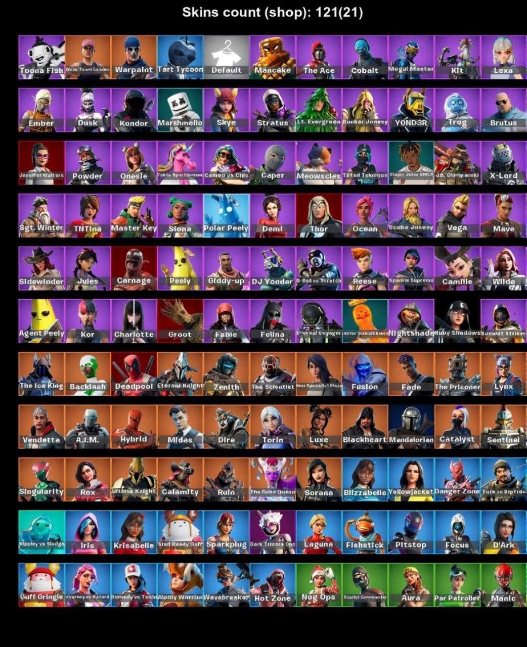 🎨 121 скин | 🌟 Fortnite аккаунт