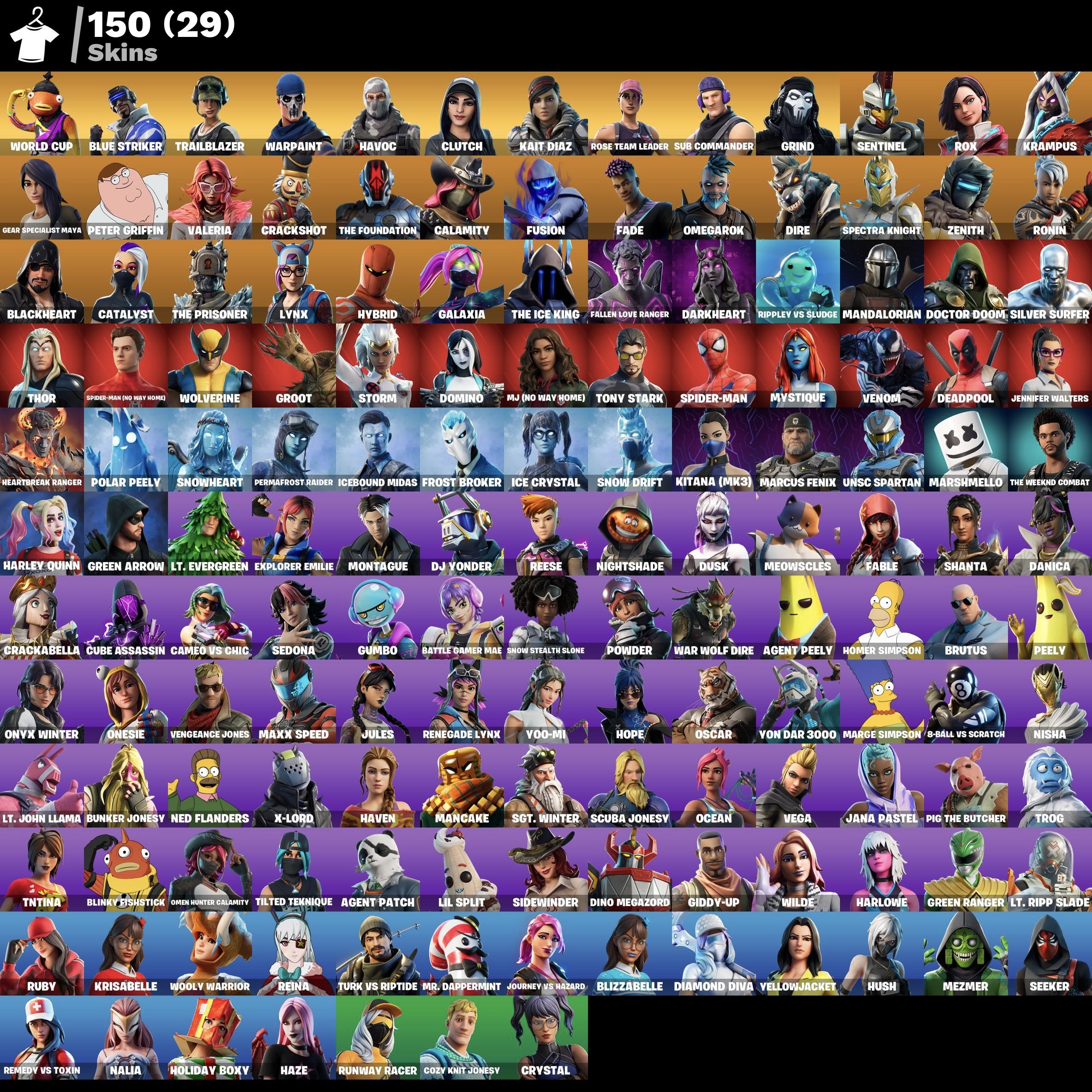 🎨 150 skins | 🌟 Fortnite account