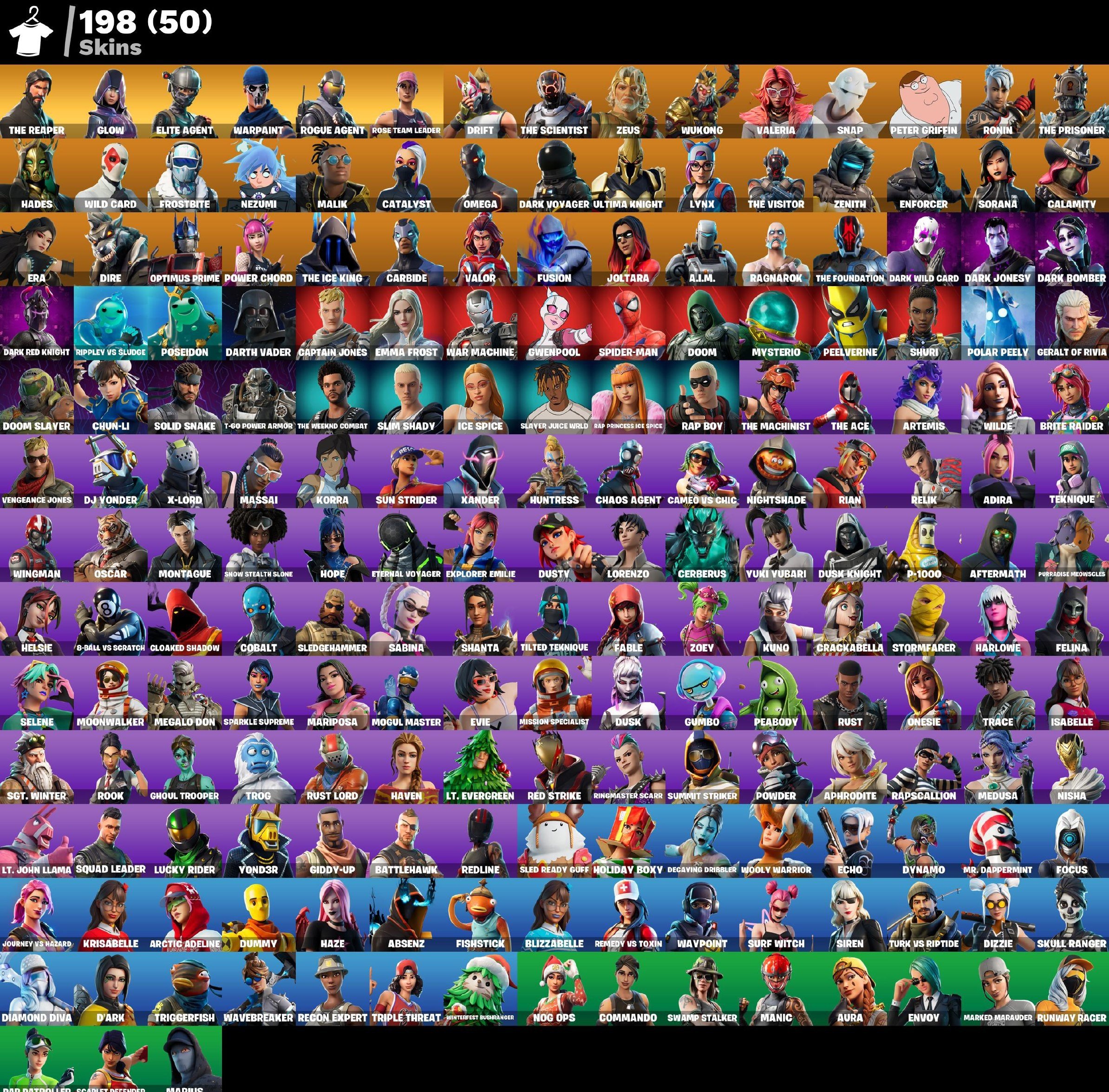 🎨 198 skins | 🌟 Fortnite account