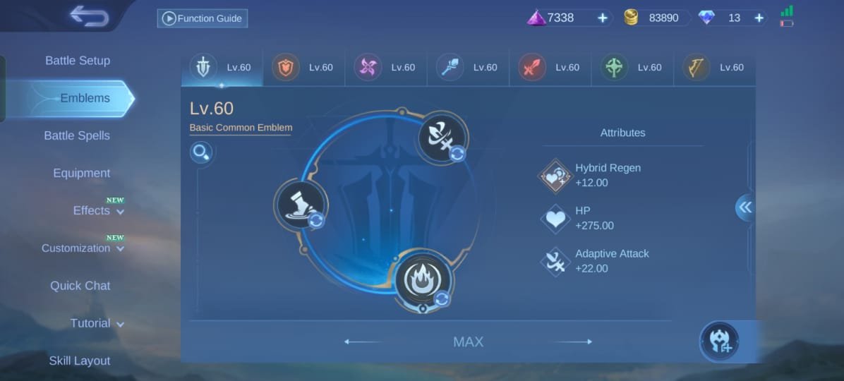 🎮 Mobile Legends account | Epic | 130 heroes | 217 skins