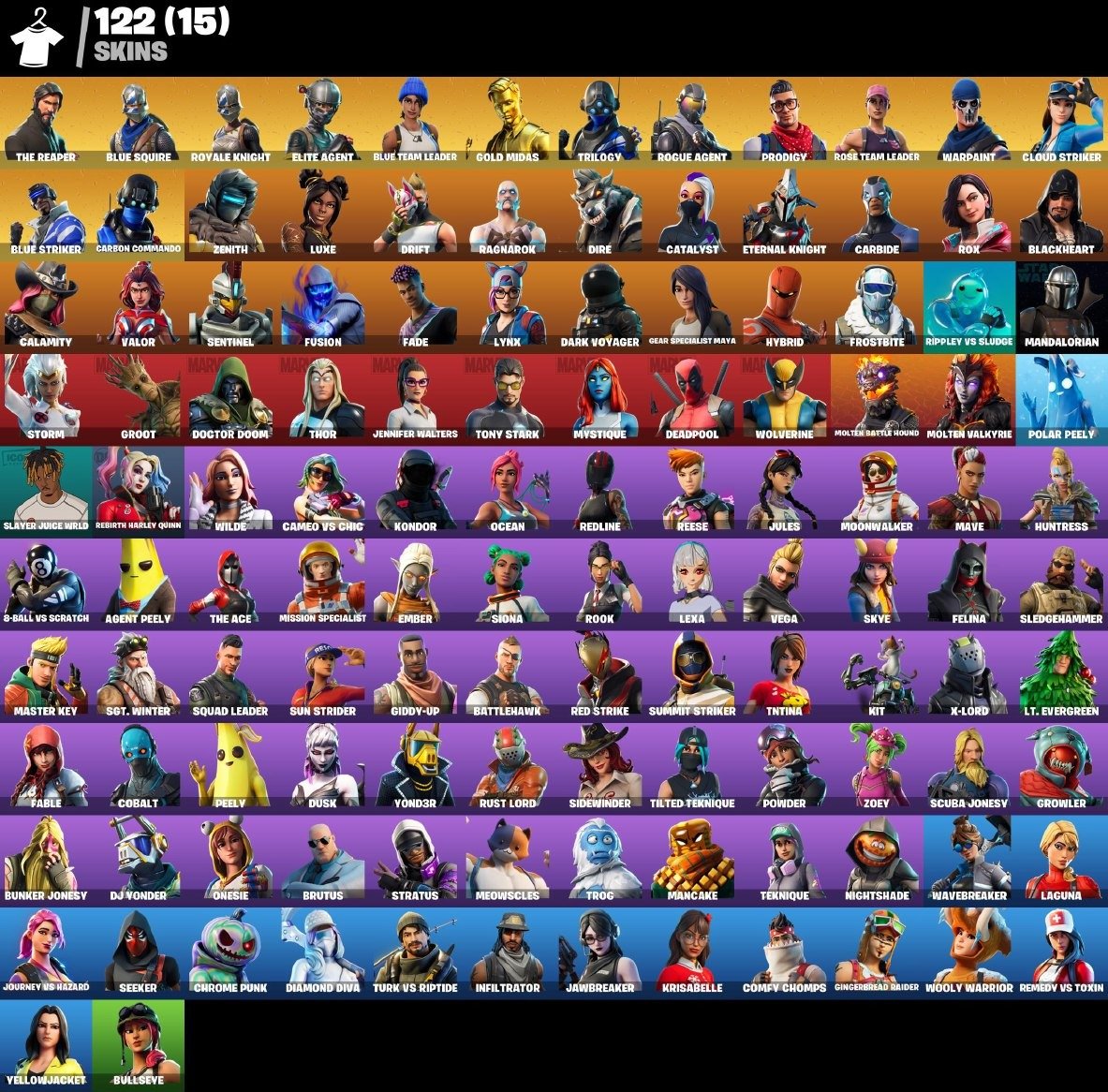 🎨 122 skins | 🌟 Fortnite account