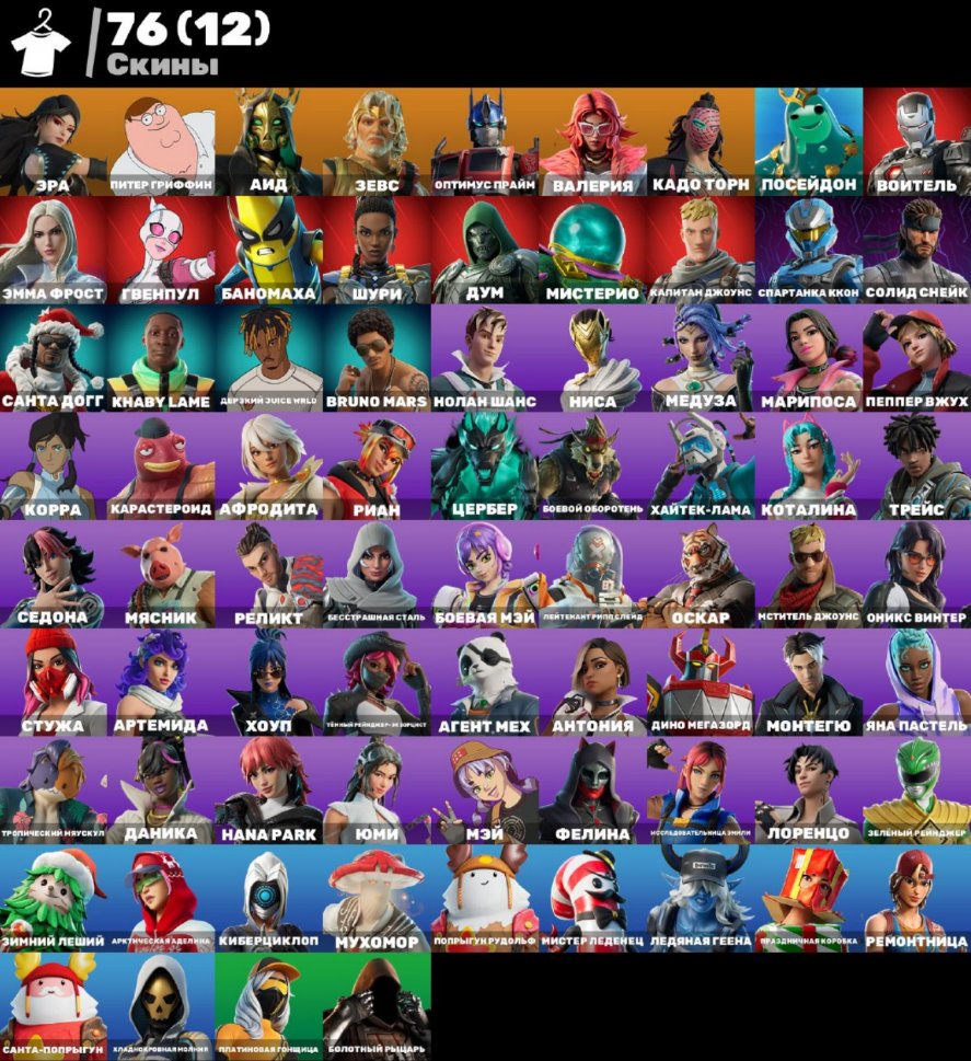 🎨 77 скінів | 🌟 Fortnite акаунт