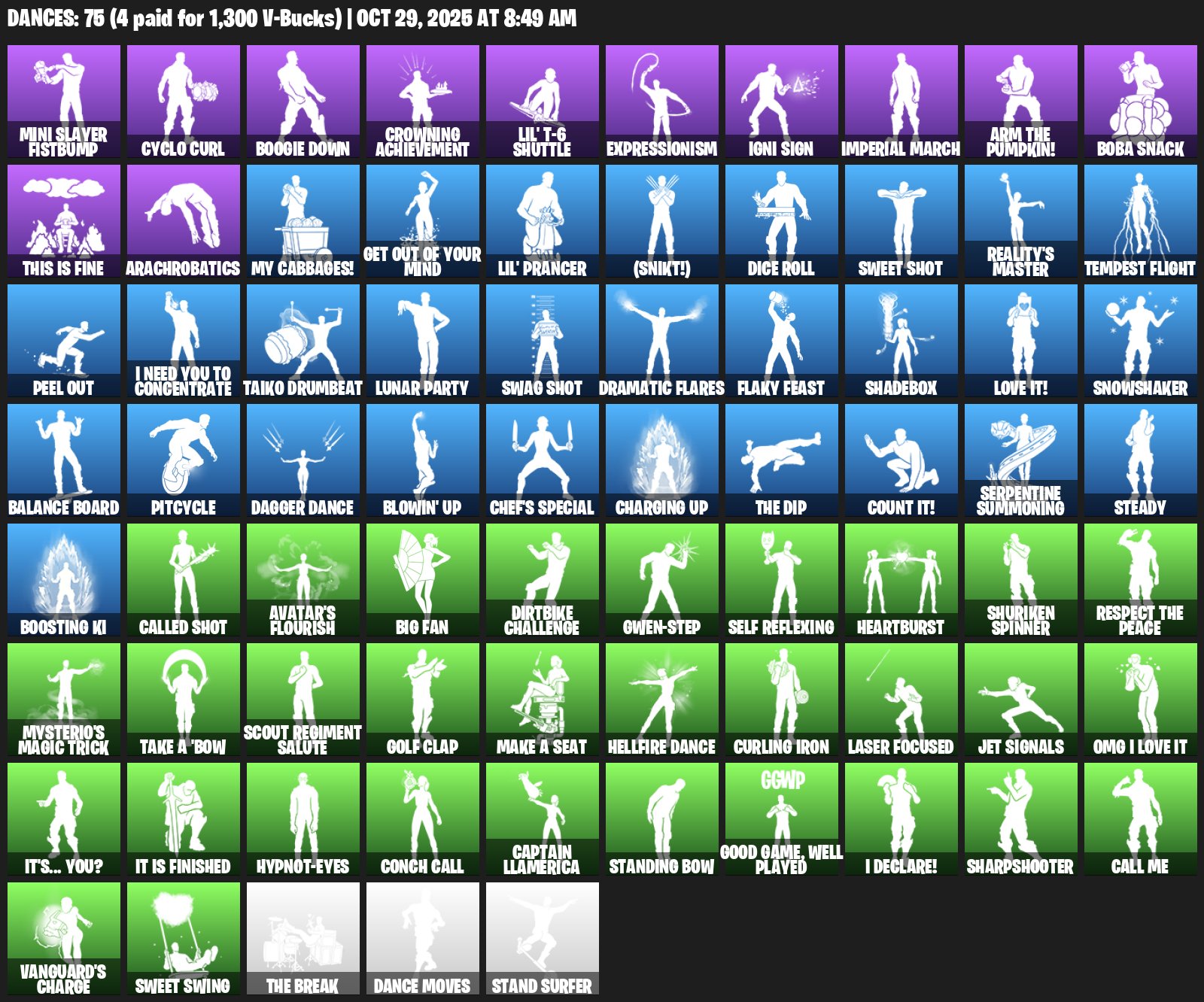 🏆 69 skins | 💰 2300 v-bucks