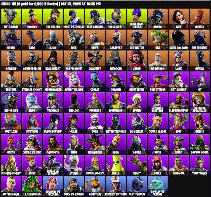 🎨 93 скіна | 🌟 Fortnite акаунт